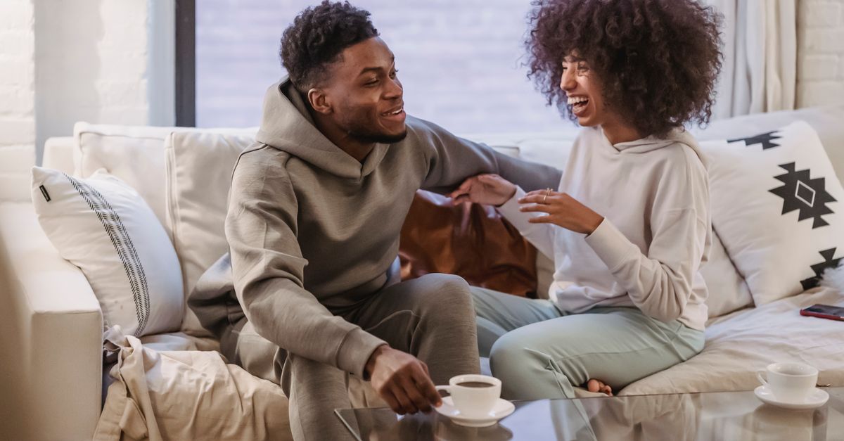 A couple talking through their wedding plans